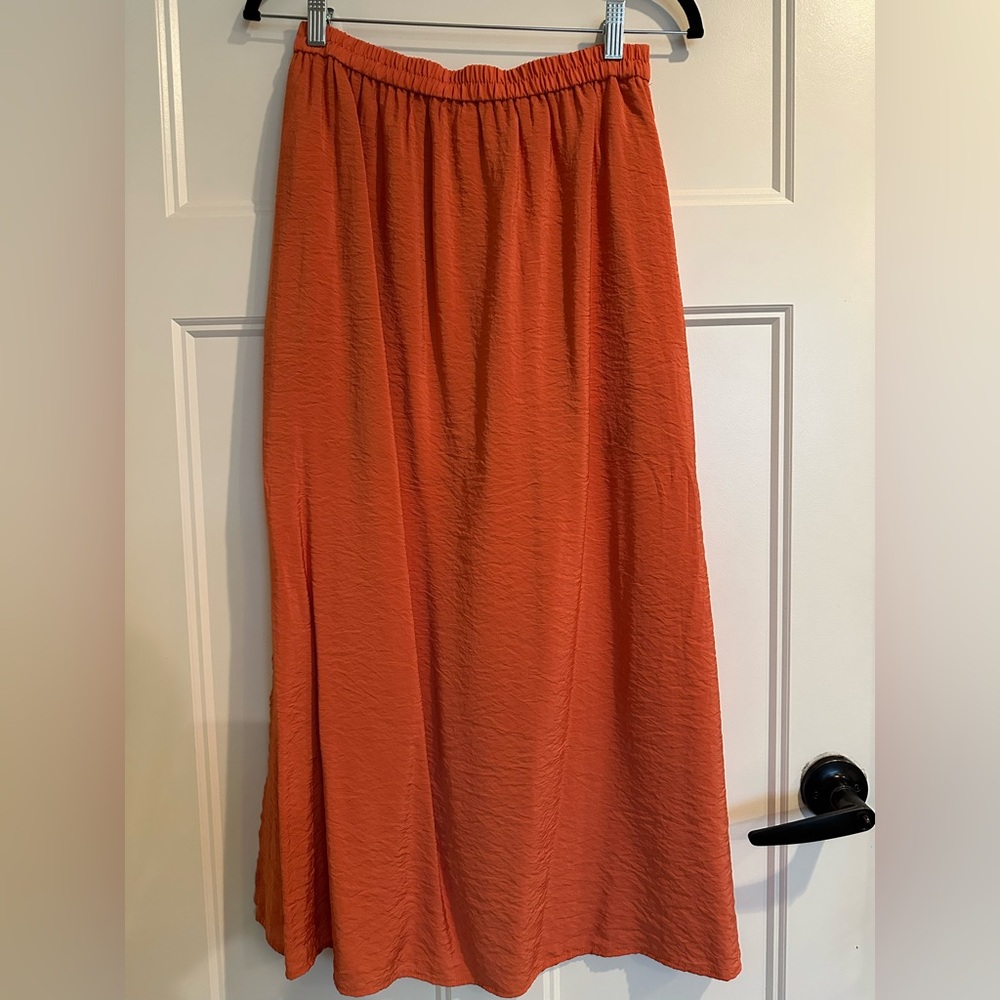 H&M Orange Maxi Skirt